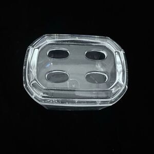 Jewel Cut Acrylic Toothbrush Holder with Lid Vintage Container Store